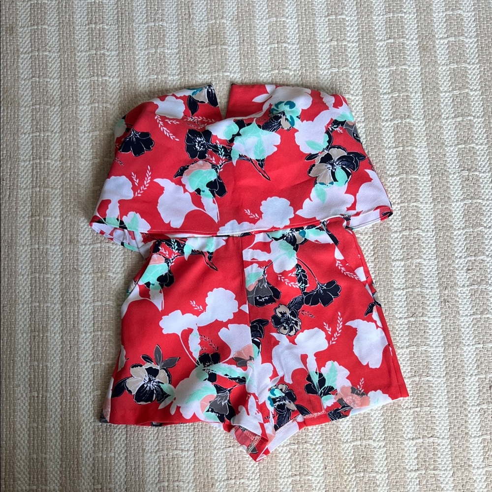 Saks Fifth Avenue Red Floral Kids Romper